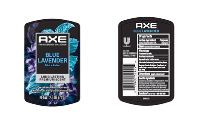 Label - Axe Blue Lavender Mint and Amber Long Lasting Premium Scent Premium Antiperspirant   Artwork